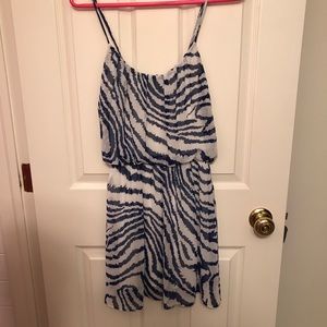 Aqua Brand Blue & White Dress
